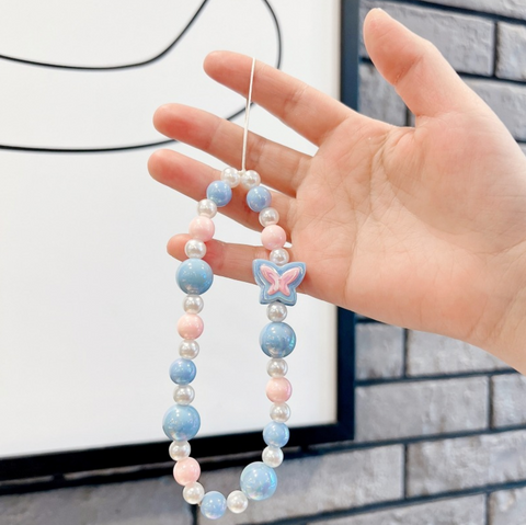 Pearl Butterfly Cellphone Charm