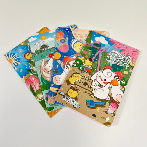 Curly Rabbit Adventures A5 Lined Notebook