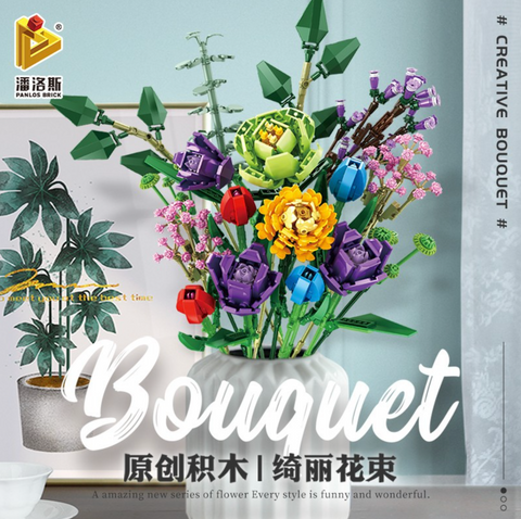 Panlos Flower Bouquet Building Block