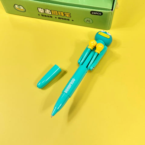 Doodle Green Frog Boxing Ballpoint Pen