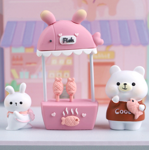 Bear Doughnut Shop Blind Box Statue