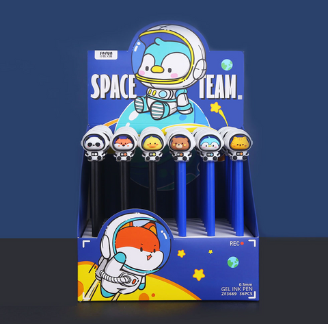 Space Team Gel Ink Pen Black 0.5mm