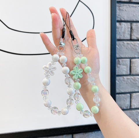 Flowers Bubble Beads Cellphone Bracelet