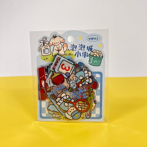 Bubble City PET Stickers