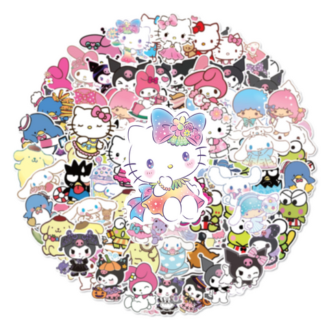 Sanrio Waterproof Stickers 100pc