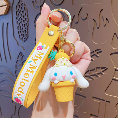 Ice Cream Cone Sanrio Keychain