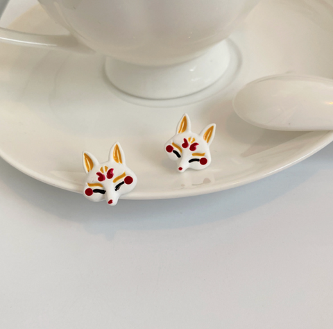 Japanese Fox Earring
