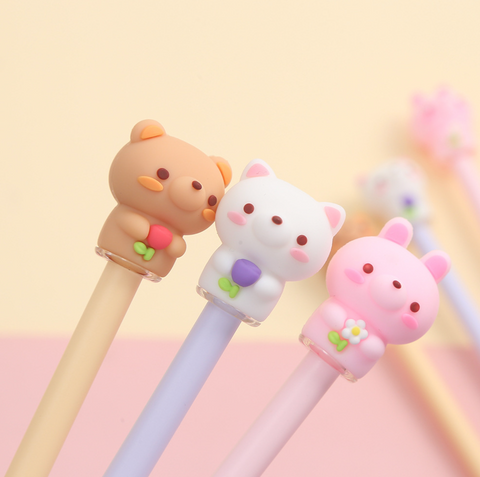 Tulip Bear Gel Ink Pen Black 0.5mm