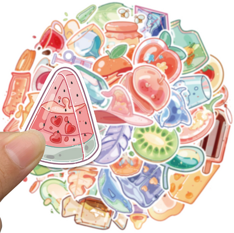 Jelly Dessert Vinyl Sticker 40pc