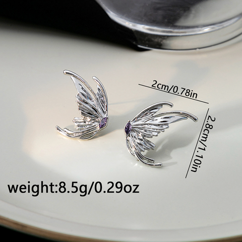 Betta Silver Fin Stud Earring
