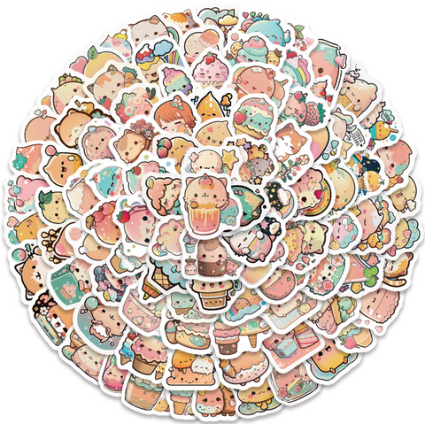 Ice Cream Vinyl Sticker 50pc