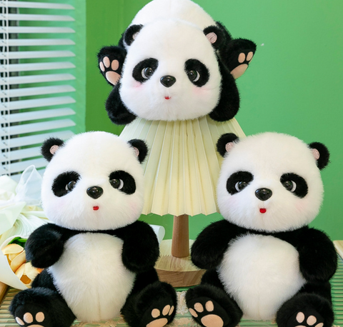 Furry Panda Plush 25cm
