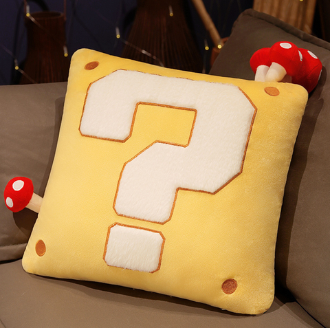 Super Mario Question Cushion 40cm