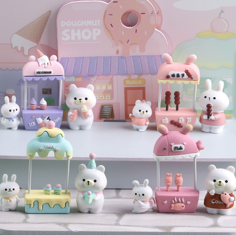 Bear Doughnut Shop Blind Box Statue