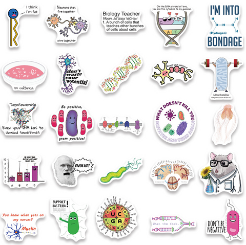 Biology 1 Vinyl Stickers 50pc