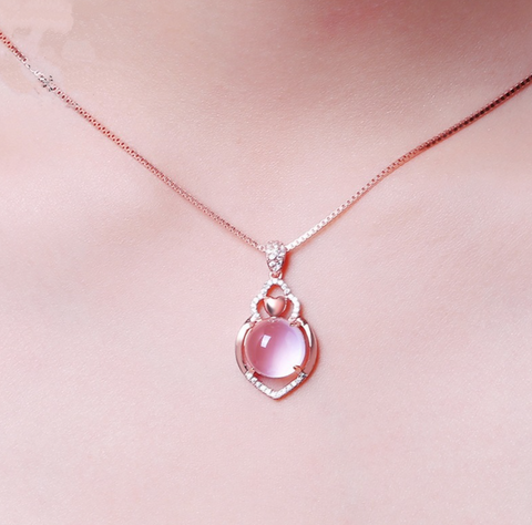 Rose Gold Hibiscus Necklace