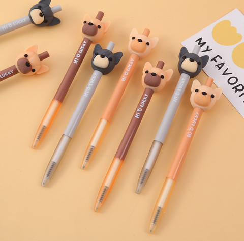 Hello Lucky Dog Gel Ink Pen Black 0.5mm