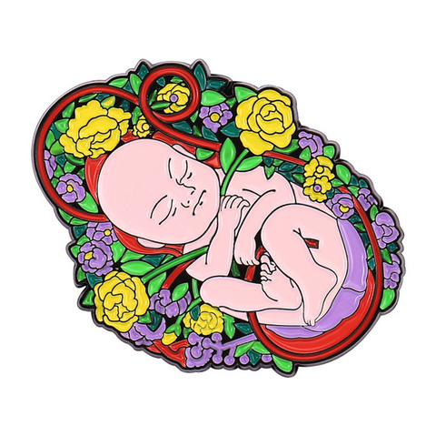 Female Flowers Pin