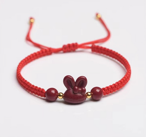 Red Rabbit Braided Bracelet