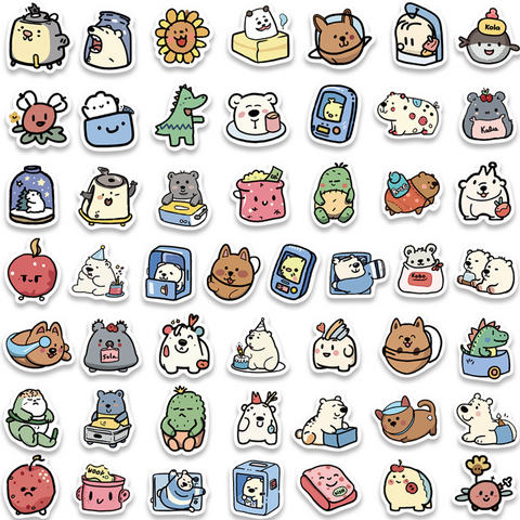 Polarbear Friends Vinyl Sticker 100pc