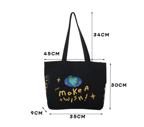 Make A Wish Canvas Tote