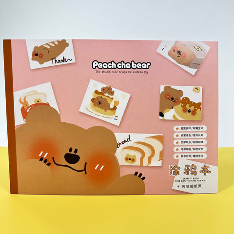 Tea Bear's Fairy Tale Town A4 Colouring Book with Stickers