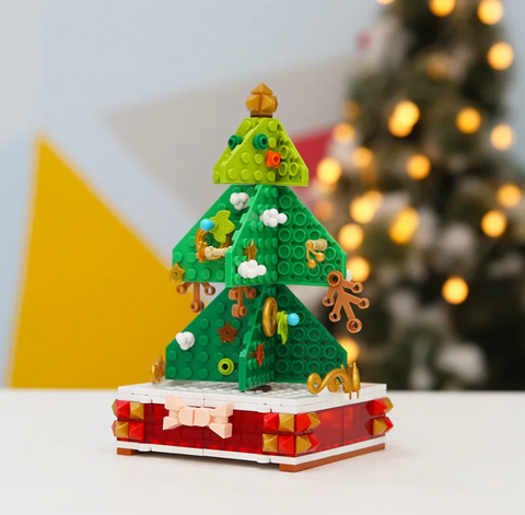 Christmas Green Tree Building Block Jewellery Holder