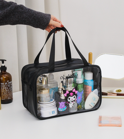 Sanrio Wet Dry Transparent Cosmetic Bag Double Zipper