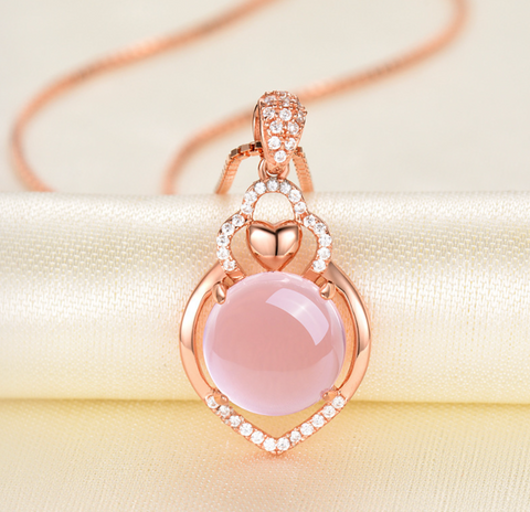 Rose Gold Hibiscus Necklace