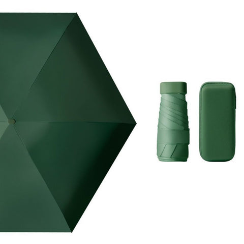 19" 6 Bone Color Fold Compact Umbrella with Case