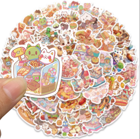 Kitty Gourmet Vinyl Sticker 50pc