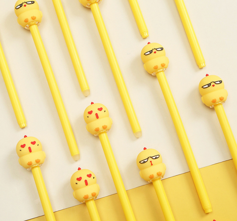 Suspicious Chick Gel Ink Pen Black 0.5mm