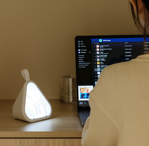 Lovely Scene Triangle Nightlight - Yellow