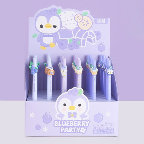 Blueberry Party Gel Ink Pen Black 0.5mm