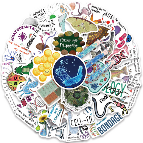 Biology 1 Vinyl Stickers 50pc