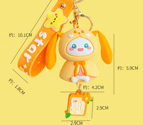 Starry Rabbit Keychain