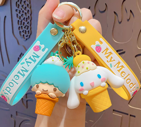 Ice Cream Cone Sanrio Keychain