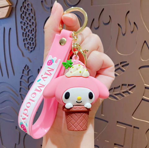 Ice Cream Cone Sanrio Keychain