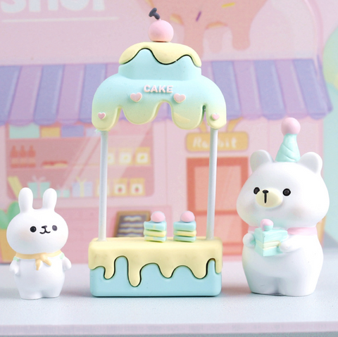 Bear Doughnut Shop Blind Box Statue