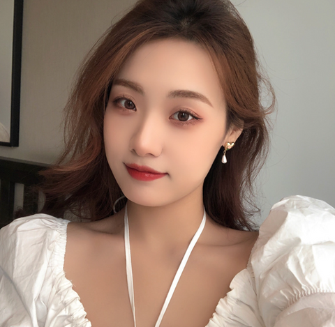 Pink Tulip Heart Earring