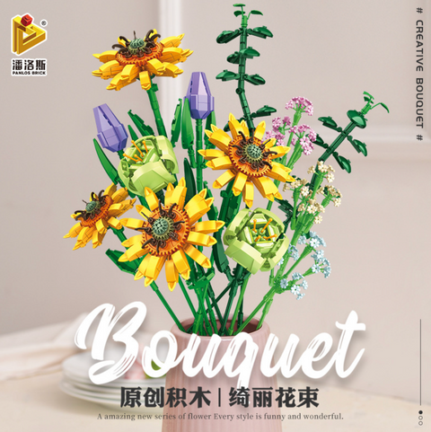 Panlos Flower Bouquet Building Block