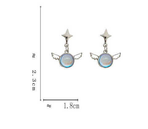 Circle Wing Star Earring