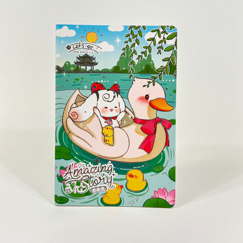 Curly Rabbit Adventures A5 Lined Notebook
