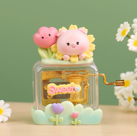 Sanrio Music Box Statue - Sunflower Pig