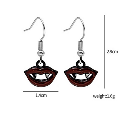 Vampire Teeth Dangle Earring