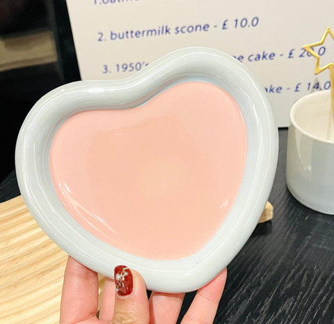 Heart Ceramic Cup and Saucer