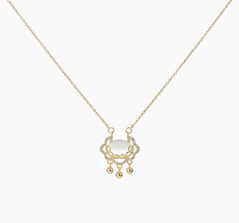 Cloud Gold Lock Necklace