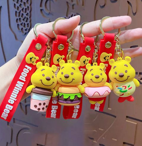 Winnie the Pooh Eats Keychain