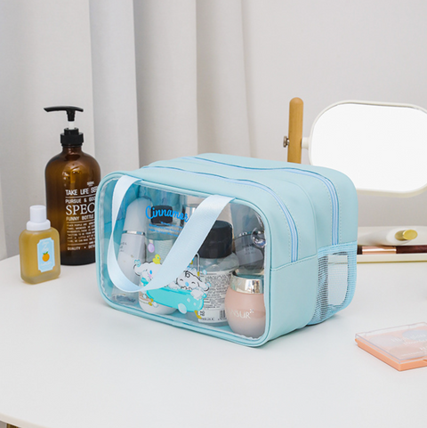 Sanrio Wet Dry Transparent Cosmetic Bag Double Zipper