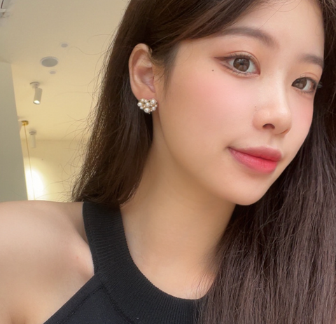 Pearl Heart Earring